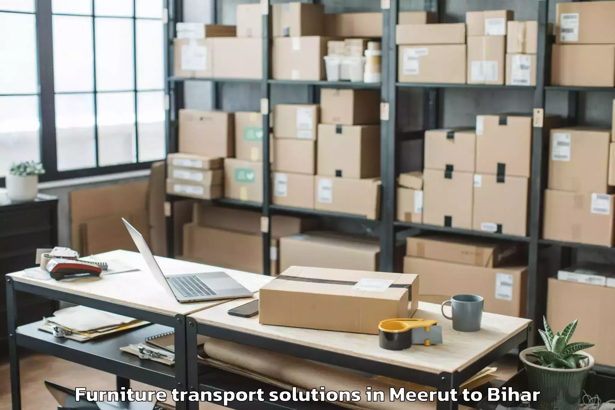 Hassle-Free Meerut to Bajpatti Furniture Transport Solutions